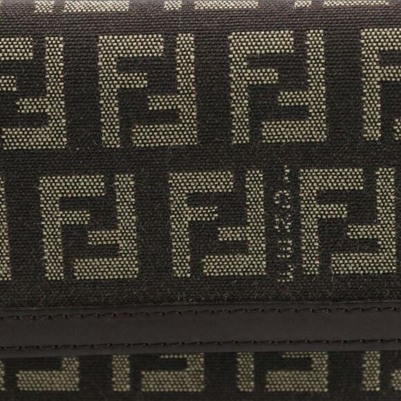 Fendi Trifold Wallet in Brown FF Zucca Jacquard Canvas with Leather Trim - Picture 3 of 10